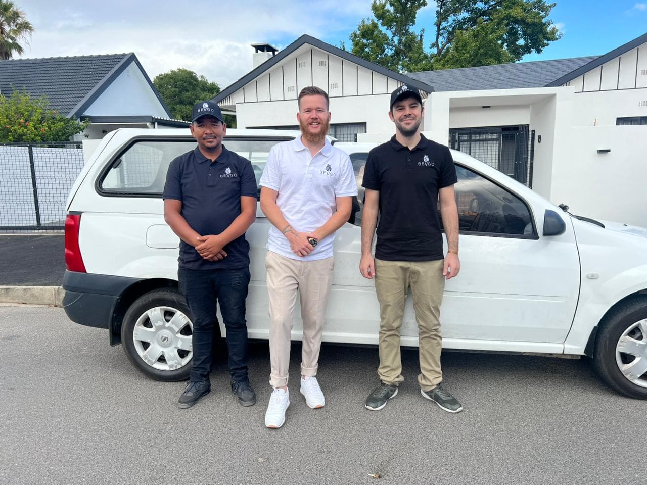 Early Bevgo team and first vehicle