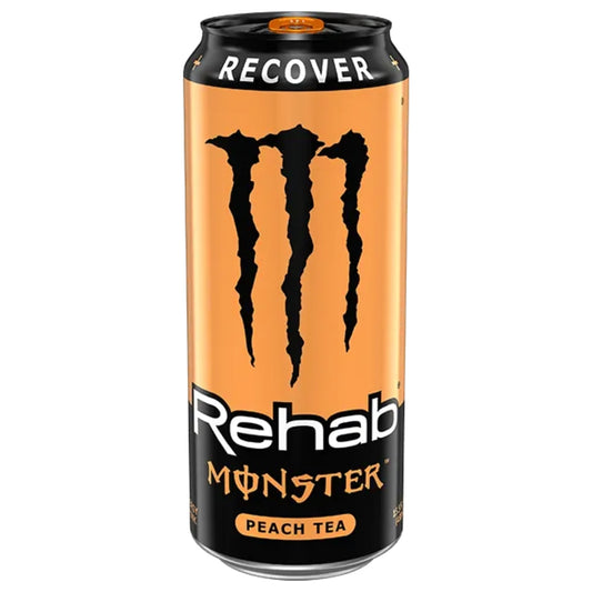 Monster Energy Rehab Peach Tea - 24-Pack of 500ml Cans