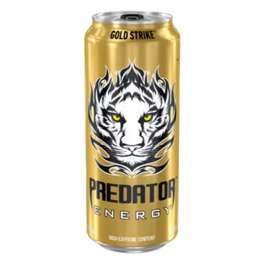 Predator Energy Drink Gold Strike - 24-Pack of 500ml Cans