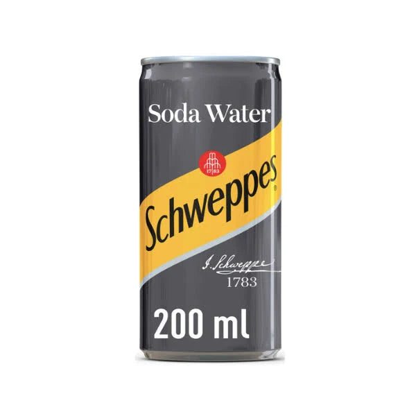 Schweppes Soda Water - 24-Pack of 200ml Cans